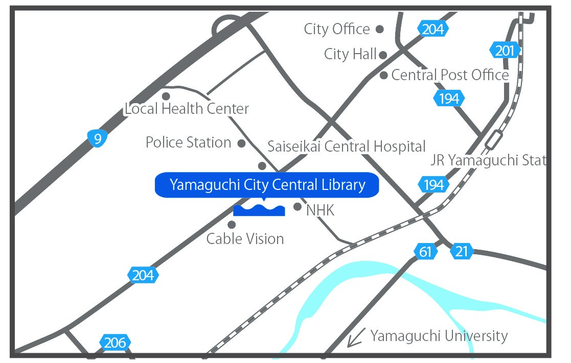 Yamaguchi CIty Central Library map